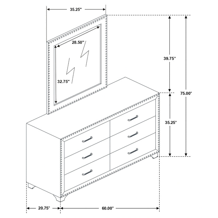 Five Star Furniture - Melody Dresser with Mirror