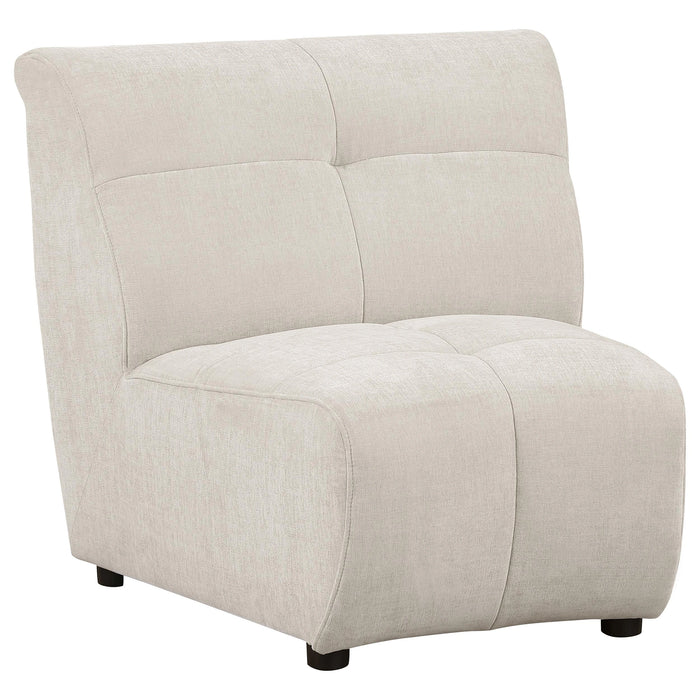 Five Star Furniture - Charlotte Upholstered Curved Armless Chair Ivory