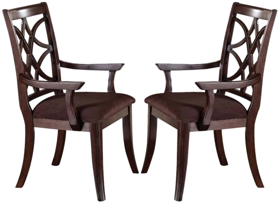 Five Star Furniture - Acme Keenan Dining Arm Chairs (Set of 2) in Dark Walnut 60258