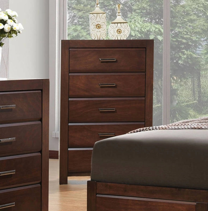 Five Star Furniture - Acme Oberreit 5 Drawer Chest in Walnut 25796