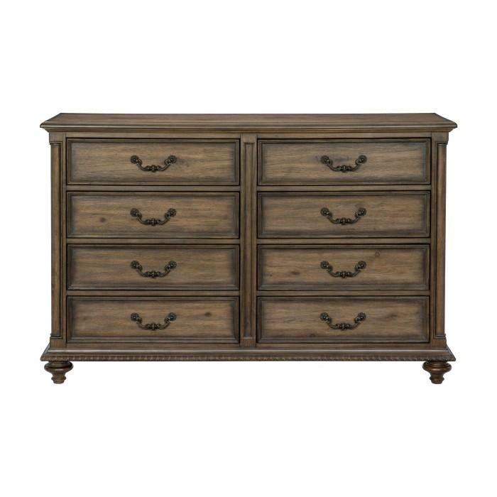 Five Star Furniture - Rachelle 8 Drawer Dresser in Weathered Pecan 1693-5