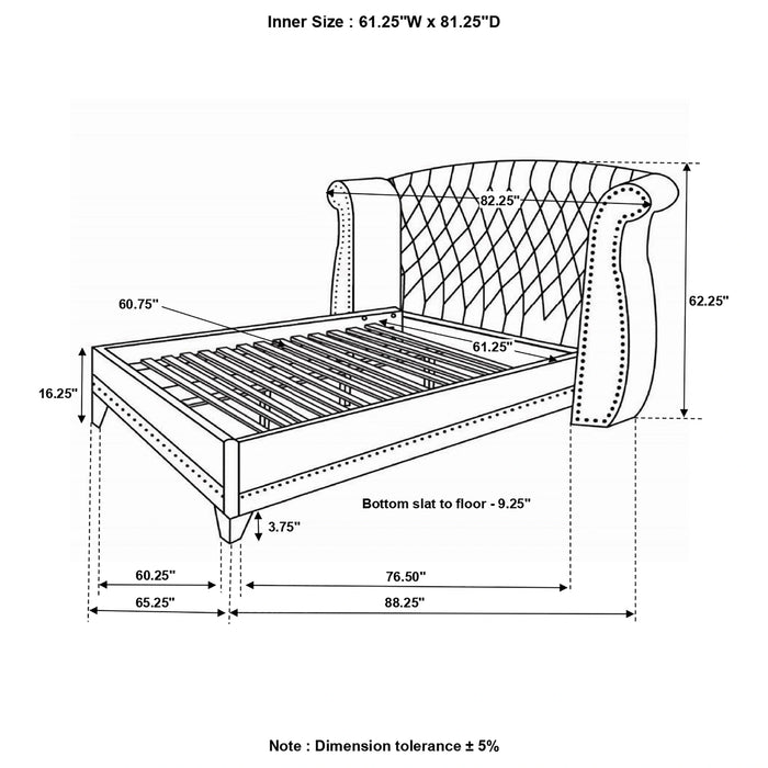 Five Star Furniture - Barzini Wingback Platform Bed