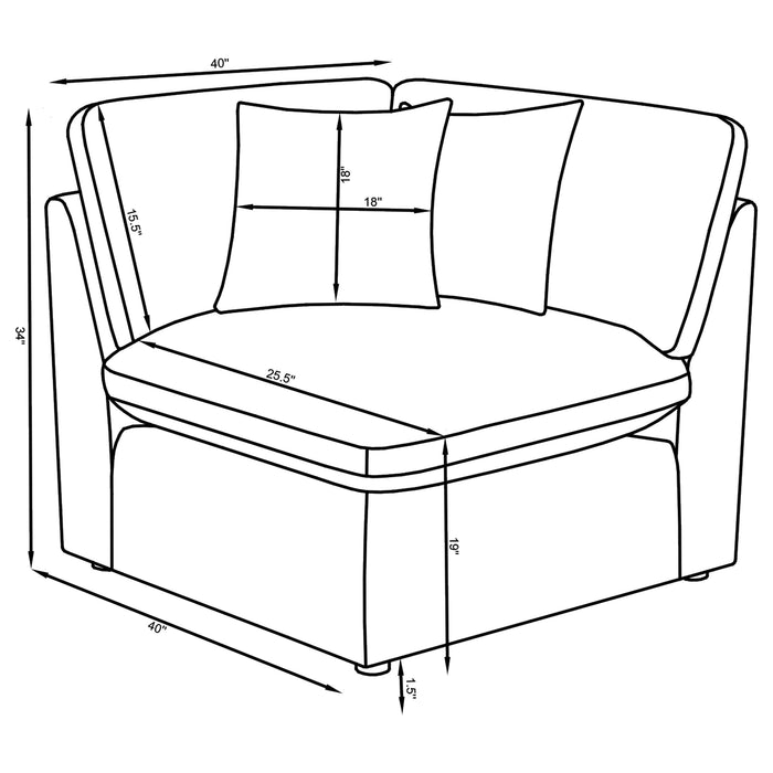 Five Star Furniture - Hobson 5 Pc Sectionals