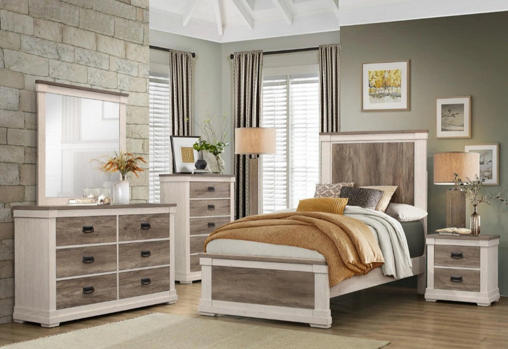 Five Star Furniture - Arcadia Nightstand in White & Weathered Gray 1677-4