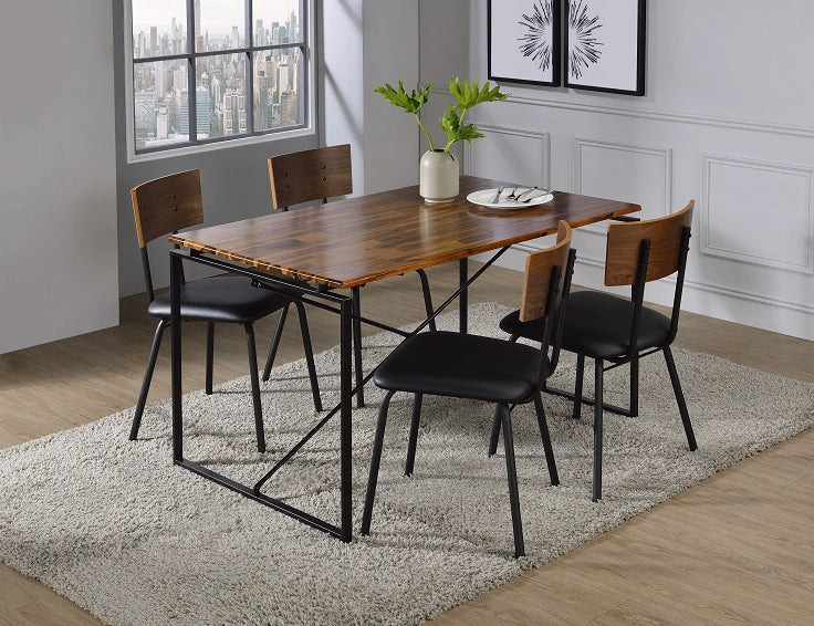 Five Star Furniture - Jurgen Oak & Black Dining Table