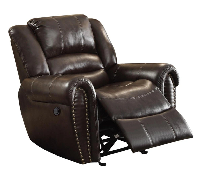Five Star Furniture - Center Hill Glider Reclining Chair in Dark Brown 9668BRW-1