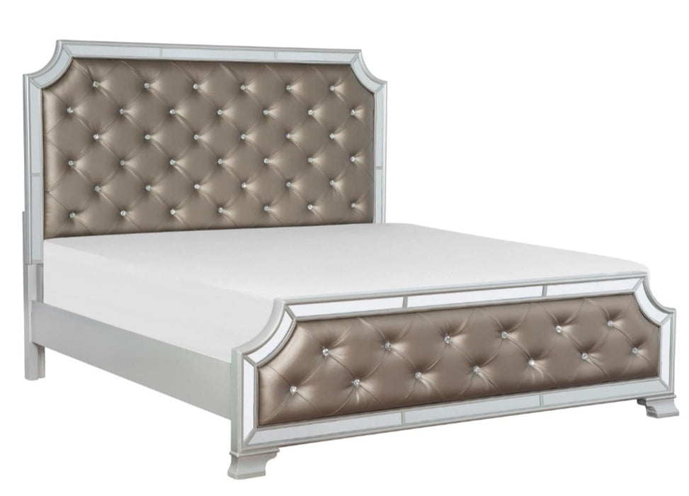 Five Star Furniture - Avondale Queen Upholstered Panel Bed in Silver 1646-1*
