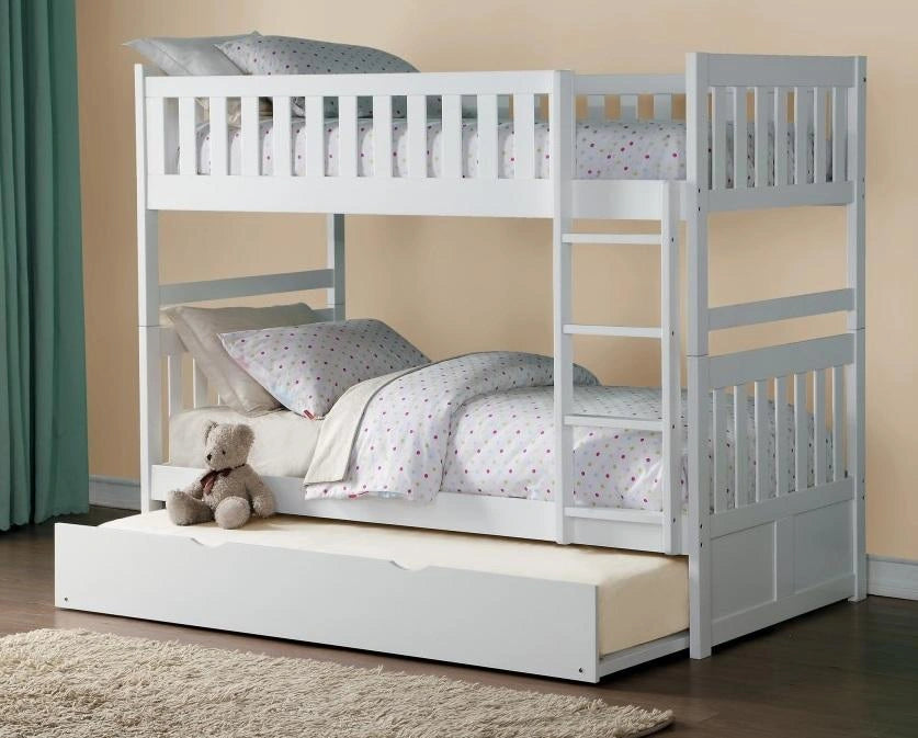 Five Star Furniture - Galen Twin/Twin Bunk Bed w/ Twin Trundle in White B2053W-1*R