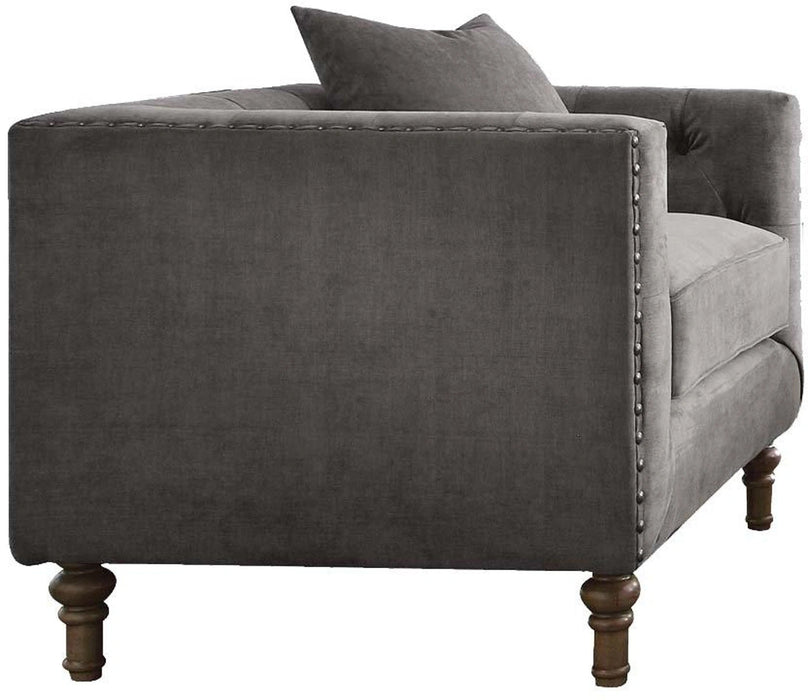 Five Star Furniture - Acme Furniture Sidonia Arm Chair in Gray Velvet 53582