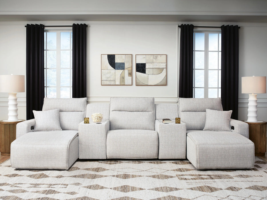 Five Star Furniture - Modmax II Power Reclining Sectional with Chaise and Consoles