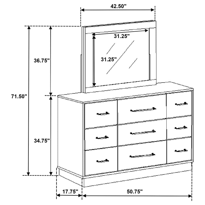 Five Star Furniture - Fenwick Dresser with Mirror
