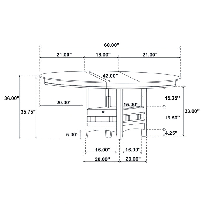 Five Star Furniture - Lavon Counter Height Extension Dining Table