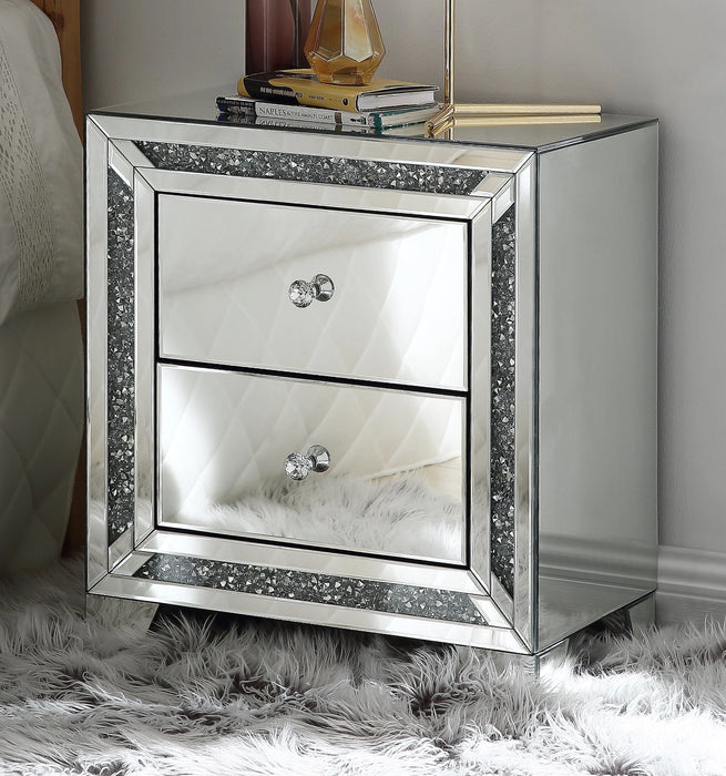 Five Star Furniture - Noralie Mirrored & Faux Diamonds Accent Table