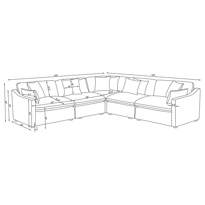 Five Star Furniture - Hobson Modular Sectional Sofa