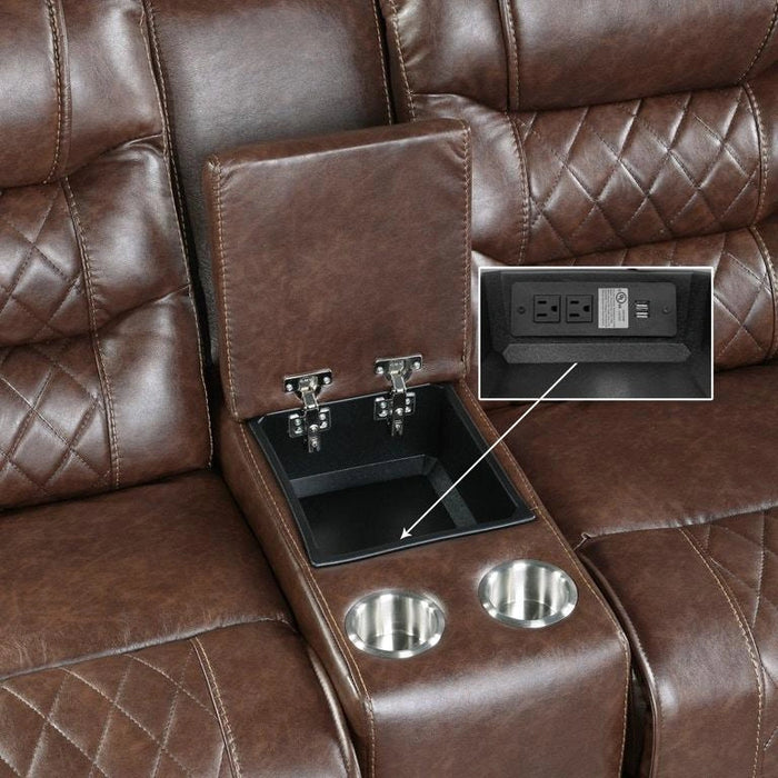 Five Star Furniture - Putnam Console with Receptacles and USB Port in Brown 9405BR-CN