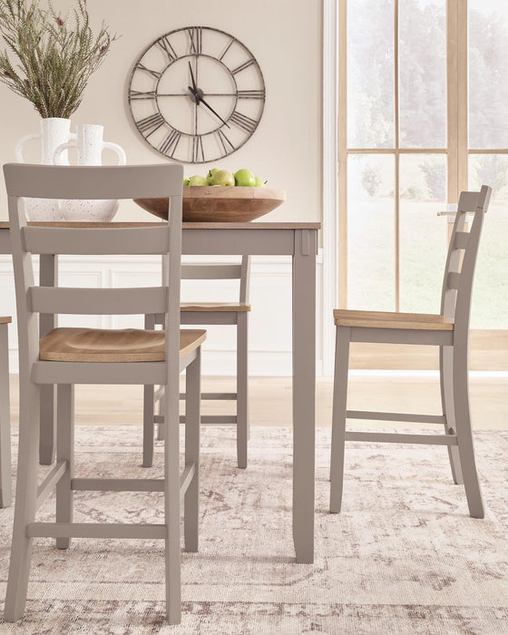 Five Star Furniture - Harperfeld Counter Height Dining Table and 4 Counter Stools