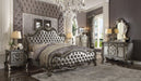 Five Star Furniture - Versailles II Silver PU & Antique Platinum California King Bed image