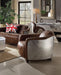 Five Star Furniture - Brancaster Retro Brown Top Grain Leather & Aluminum Chair image