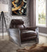 Five Star Furniture - Brancaster Espresso Top Grain Leather & Aluminum Accent Chair image
