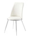 Five Star Furniture - Weizor White PU & Chrome Side Chair image