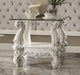 Five Star Furniture - Versailles Bone White & Clear Glass End Table image
