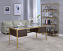 Five Star Furniture - Yumia Gold & Clear Glass Desk image