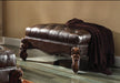 Five Star Furniture - Versailles 2-Tone Dark Brown PU & Cherry Oak Ottoman image