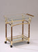 Five Star Furniture - Helmut Gold Plated & Clear Glass - Tempered Serving Cart image