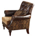 Five Star Furniture - Acme Dreena Traditional Bonded Leather and Chenille Chair 05497 image