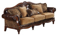 Five Star Furniture - Acme Dreena Traditional Bonded Leather and Chenille Sofa 05495 image