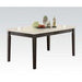 Five Star Furniture - Acme Nolan Rectangular Dining Table in White Marble/Weathered Black 72850 image