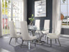 Five Star Furniture - Gianna Clear Glass & Stainless Steel Dining Room Set image