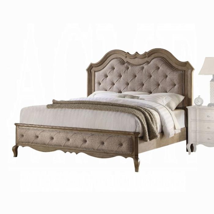 Five Star Furniture - Chelmsford Beige Fabric & Antique Taupe Queen Bed