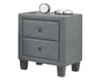 Five Star Furniture - Saveria 2-Tone Gray PU Nightstand image