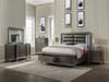 Five Star Furniture - Sadie PU & Dark Champagne Eastern King Bed image