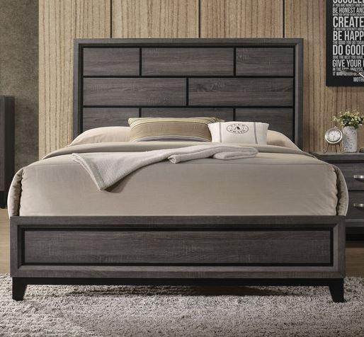 Five Star Furniture - Acme Furniture Valdemar King Panel Bed in Weathered Gray 27047EK - Five Star Furniture & Mattress (GA)