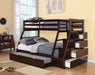 Five Star Furniture - Acme Jason Twin over Full Bunk Bed with Storage Ladder and Trundle in Espresso 37015 image