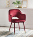 Five Star Furniture - Applewood Bordeaux-Red Velvet & Gold Accent Chair image