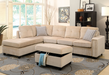 Five Star Furniture - Belville Beige Velvet Sectional Sofa w/Pillows image