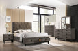 Five Star Furniture - Avantika Fabric & Rustic Gray Oak Queen Bed (Storage) image