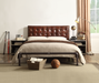 Five Star Furniture - Brancaster Vintage Brown Top Grain Leather Queen Bed image