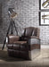 Five Star Furniture - Brancaster Retro Brown Top Grain Leather & Aluminum Accent Chair image