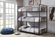 Five Star Furniture - Brantley Sandy Black & Dark Bronze Hand-Brushed Bunk Bed (Triple Twin) image