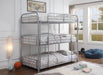 Five Star Furniture - Cairo Silver Bunk Bed (Triple Twin) image