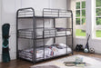 Five Star Furniture - Cairo Gunmetal Bunk Bed (Triple Twin) image