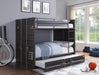 Five Star Furniture - Cargo Gunmetal Bunk Bed (Full/Full) image