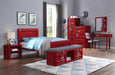 Five Star Furniture - Cargo Red Twin Bed image