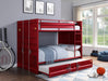 Five Star Furniture - Cargo Red Bunk Bed (Full/Full) image