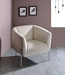 Five Star Furniture - Carlson Beige Velvet & Chrome Accent Chair image