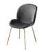 Five Star Furniture - Chuchip Gray Velvet & Gold Side Chair image